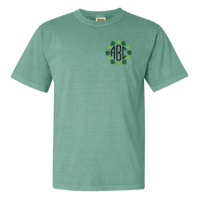 Monogrammed Shamrock Border T-Shirt - United Monograms