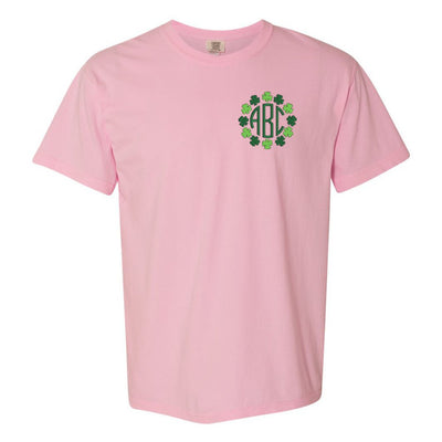 Monogrammed Shamrock Border T-Shirt - United Monograms