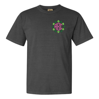 Monogrammed Shamrock Border T-Shirt - United Monograms