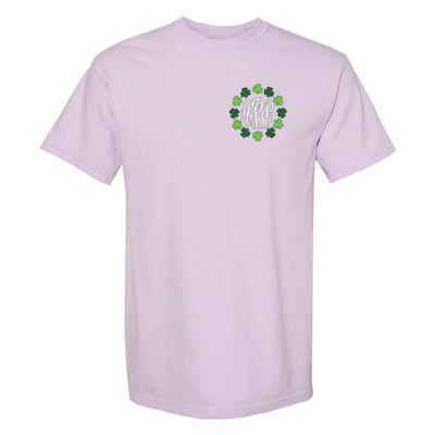 Monogrammed Shamrock Border T-Shirt - United Monograms