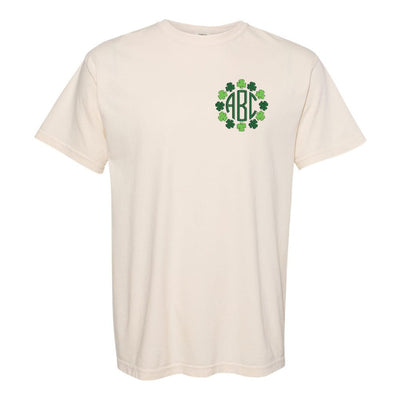 Monogrammed Shamrock Border T-Shirt - United Monograms