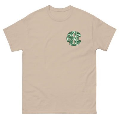 Monogrammed 'Shamrock Pattern' Big Print Basic T-Shirt - United Monograms