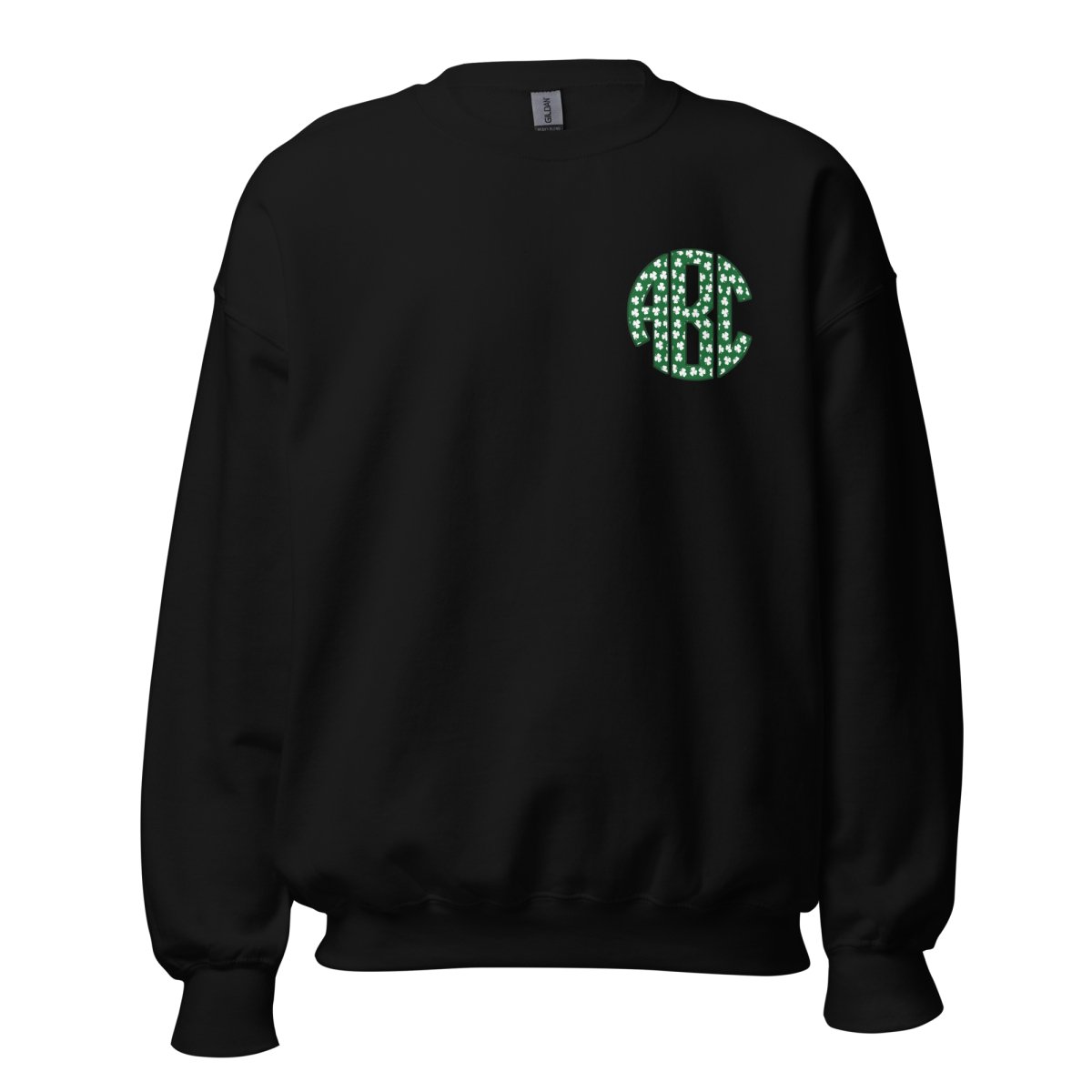 Monogrammed 'Shamrock Pattern' Big Print Crewneck Sweatshirt - United Monograms