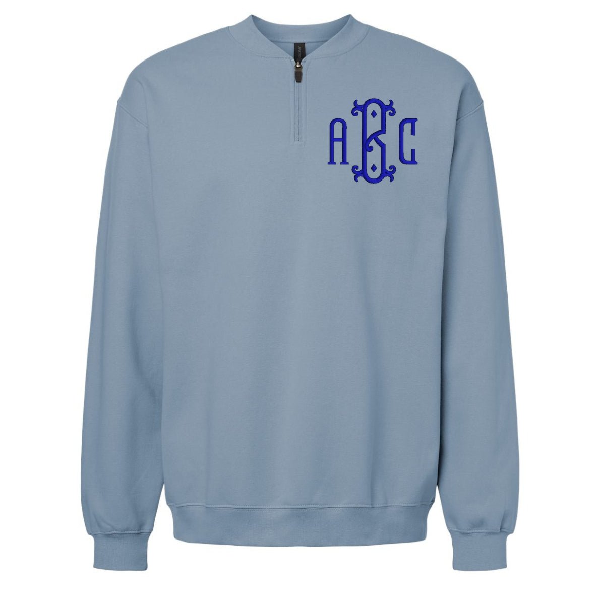 Monogrammed Short Zip Sweatshirt - United Monograms