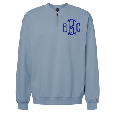 Monogrammed Short Zip Sweatshirt - United Monograms
