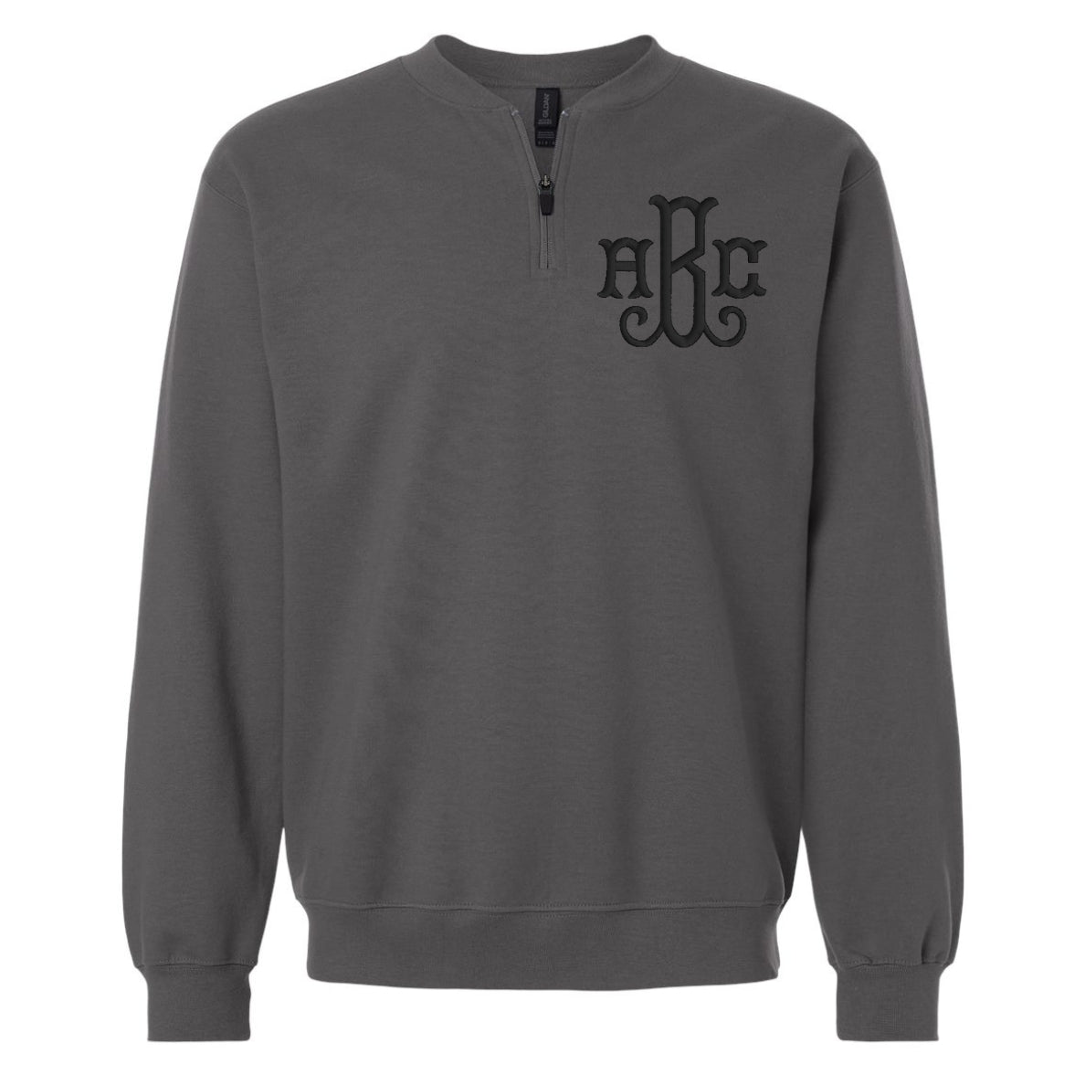 Monogrammed Short Zip Sweatshirt - United Monograms