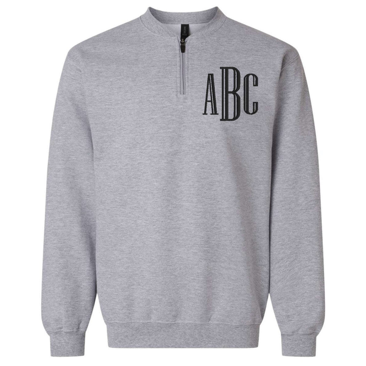 Monogrammed Short Zip Sweatshirt - United Monograms