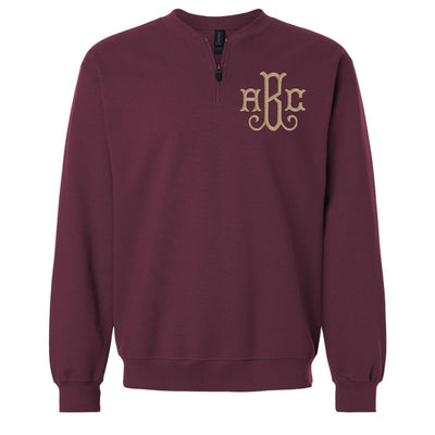 Monogrammed Short Zip Sweatshirt - United Monograms