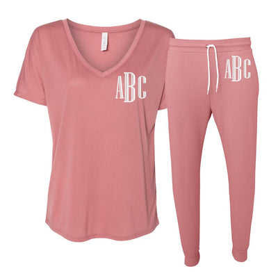 Monogrammed Slouchy Tee Jogger Set Package - United Monograms