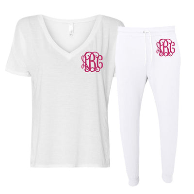 Monogrammed Slouchy Tee Jogger Set Package - United Monograms