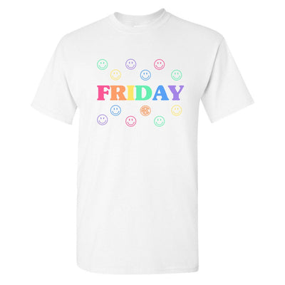 Monogrammed 'Smile, It's Friday' Basic T-Shirt - United Monograms