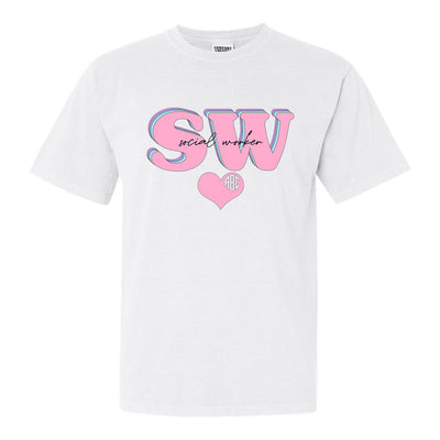 Monogrammed 'Social Worker' T-Shirt - United Monograms