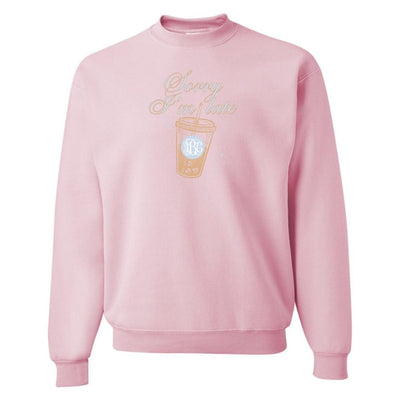 Monogrammed 'Sorry I'm Late' Crewneck Sweatshirt - United Monograms