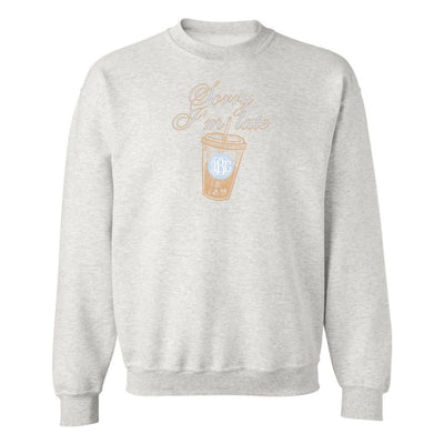 Monogrammed 'Sorry I'm Late' Crewneck Sweatshirt - United Monograms