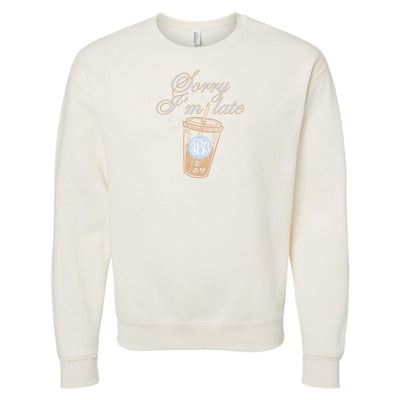 Monogrammed 'Sorry I'm Late' Crewneck Sweatshirt - United Monograms