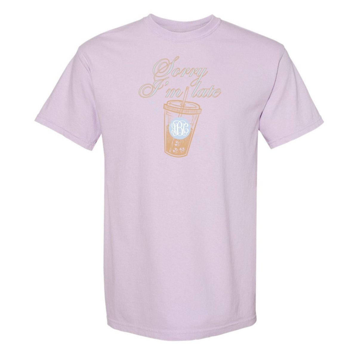 Monogrammed 'Sorry I'm Late' T-Shirt - United Monograms