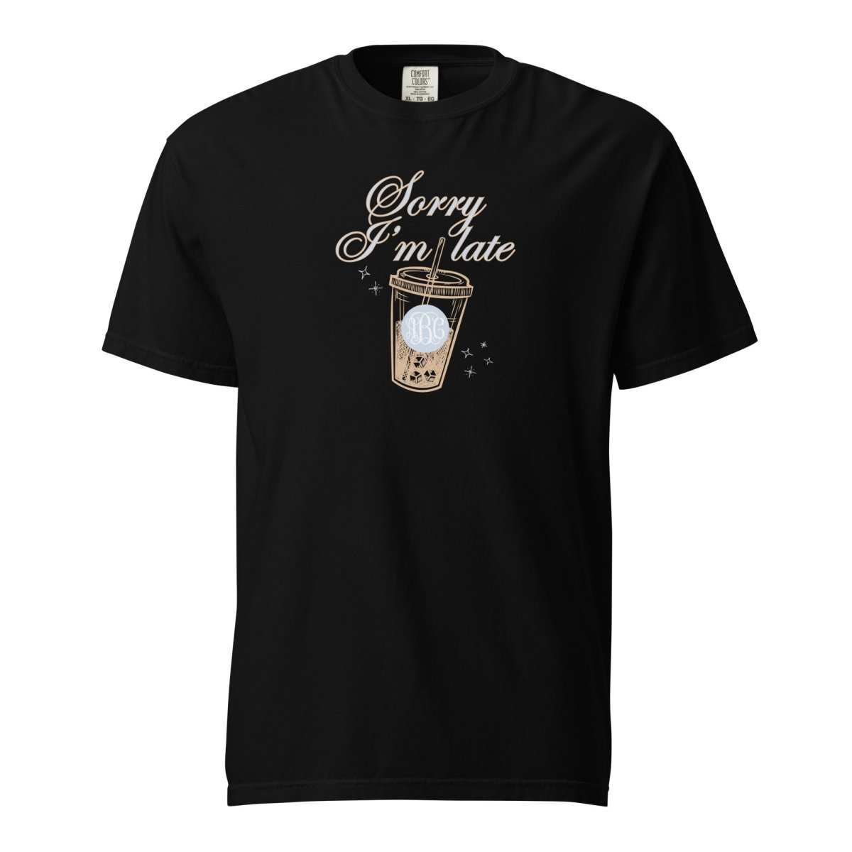 Monogrammed 'Sorry I'm Late' T-Shirt - United Monograms
