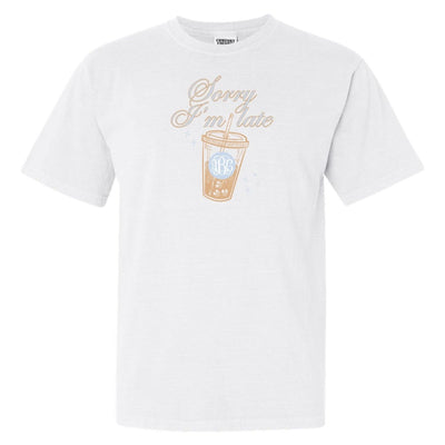 Monogrammed 'Sorry I'm Late' T-Shirt - United Monograms