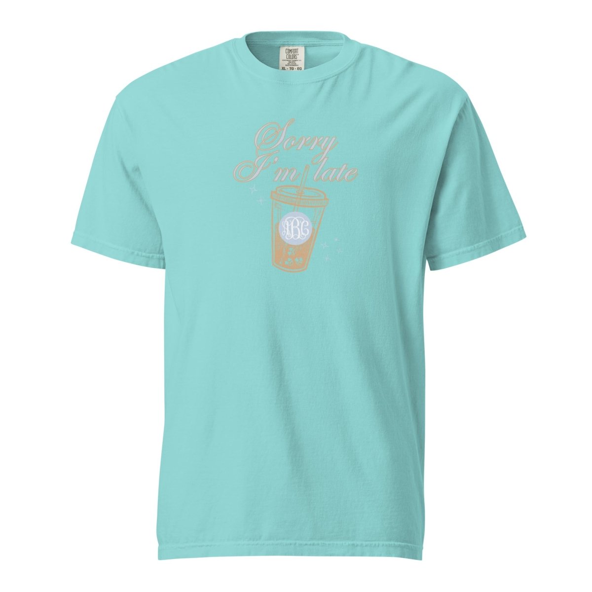 Monogrammed 'Sorry I'm Late' T-Shirt - United Monograms