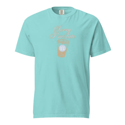 Monogrammed 'Sorry I'm Late' T-Shirt - United Monograms