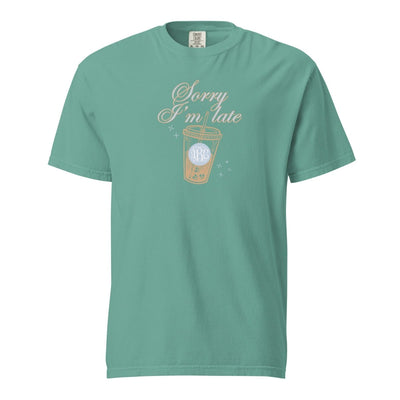 Monogrammed 'Sorry I'm Late' T-Shirt - United Monograms