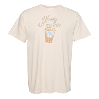 Monogrammed 'Sorry I'm Late' T-Shirt - United Monograms