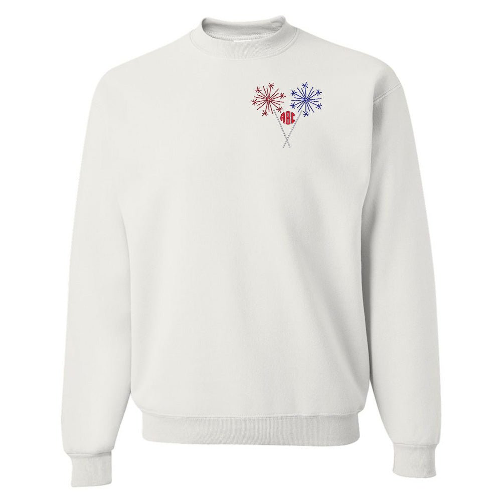 Monogrammed Sparklers Crewneck Sweatshirt - United Monograms