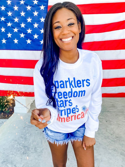 Monogrammed 'Sparklers' Crewneck Sweatshirt - United Monograms