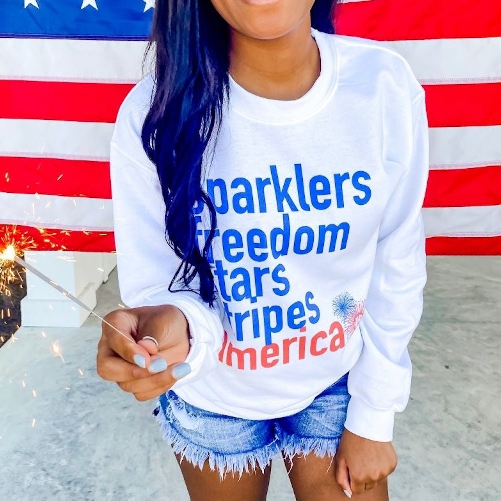 Monogrammed 'Sparklers' Crewneck Sweatshirt - United Monograms