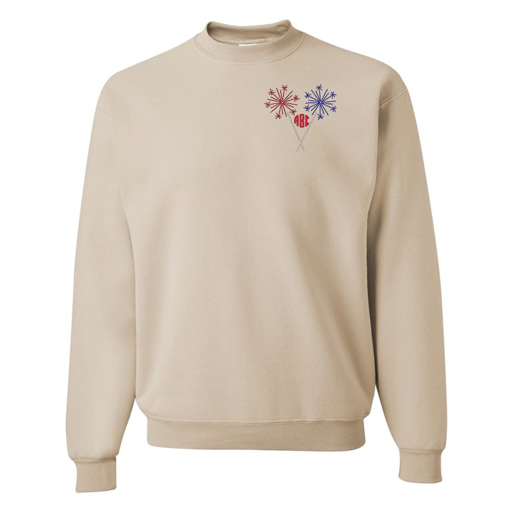 Monogrammed Sparklers Crewneck Sweatshirt - United Monograms