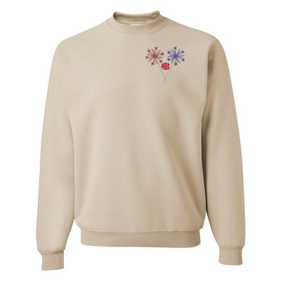 Monogrammed Sparklers Crewneck Sweatshirt - United Monograms