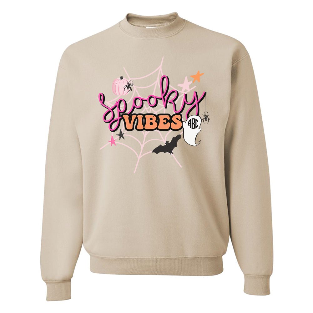 Monogrammed 'Spooky Vibes' Crewneck Sweatshirt - United Monograms