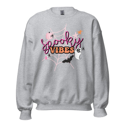 Monogrammed 'Spooky Vibes' Crewneck Sweatshirt - United Monograms
