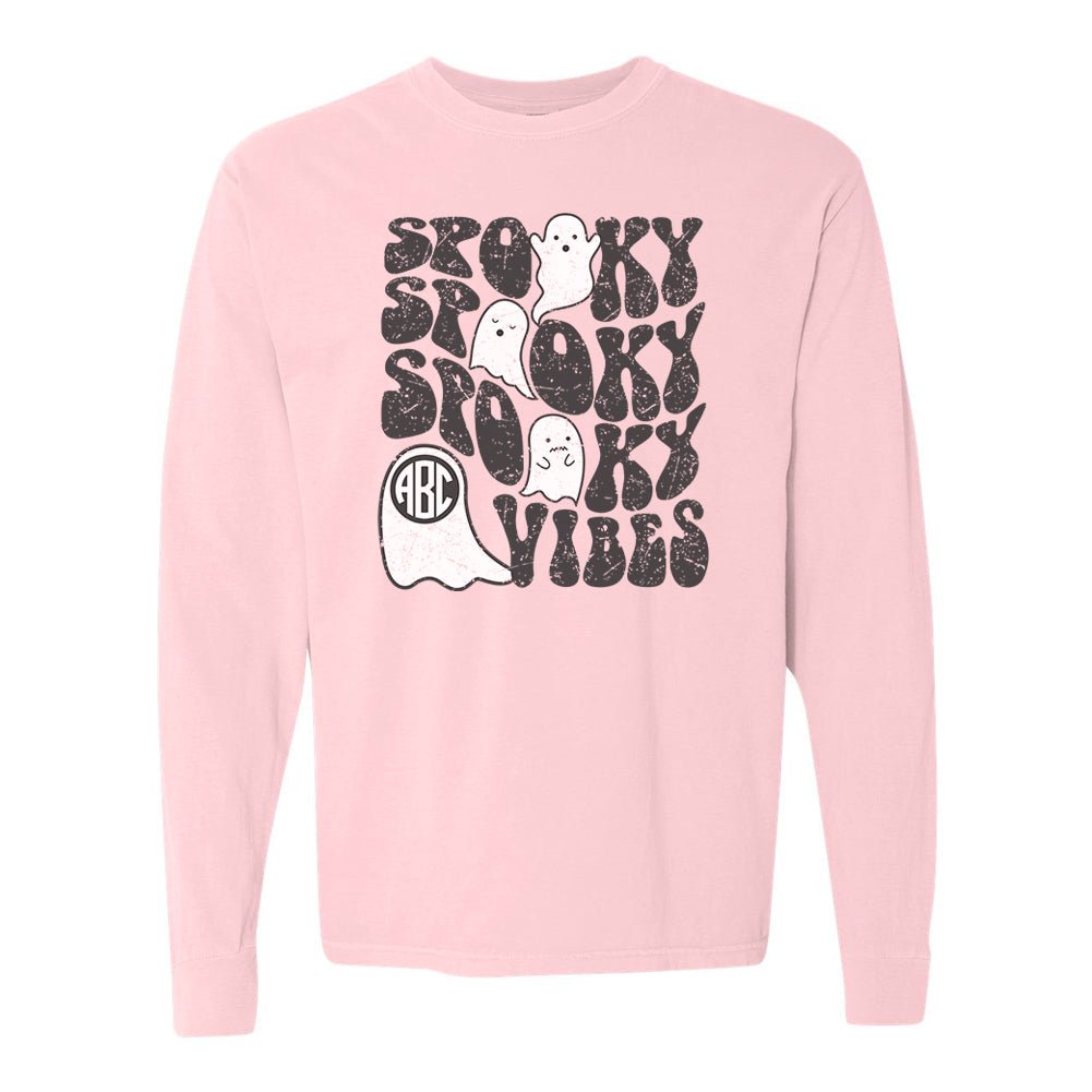 Monogrammed 'Spooky Vibes' Long Sleeve T-Shirt - United Monograms