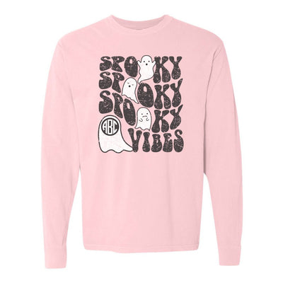 Monogrammed 'Spooky Vibes' Long Sleeve T-Shirt - United Monograms