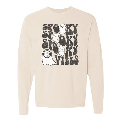 Monogrammed 'Spooky Vibes' Long Sleeve T-Shirt - United Monograms