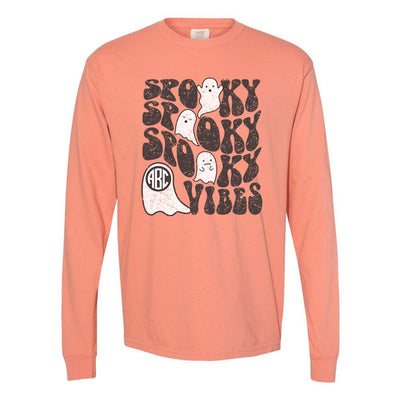 Monogrammed 'Spooky Vibes' Long Sleeve T-Shirt - United Monograms