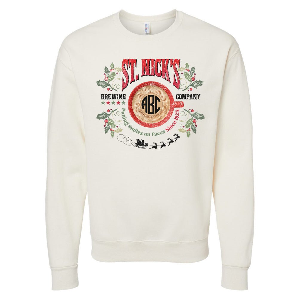 Monogrammed 'St. Nick's Brewing Co.' Crewneck Sweatshirt - United Monograms