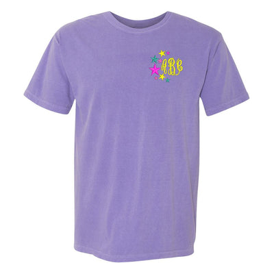 Monogrammed Stars Comfort Colors T-Shirt - United Monograms