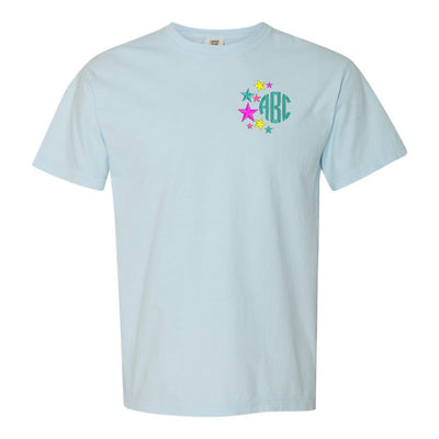 Monogrammed Stars Comfort Colors T-Shirt - United Monograms