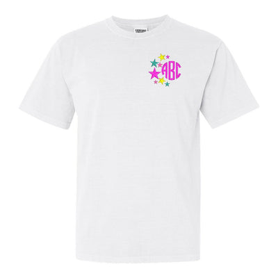 Monogrammed Stars Comfort Colors T-Shirt - United Monograms