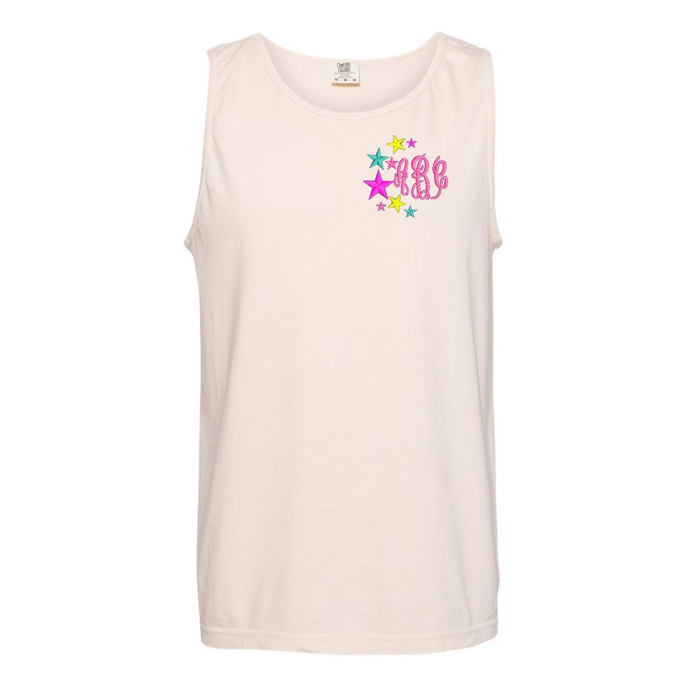 Monogrammed Stars Comfort Colors Tank Top - United Monograms