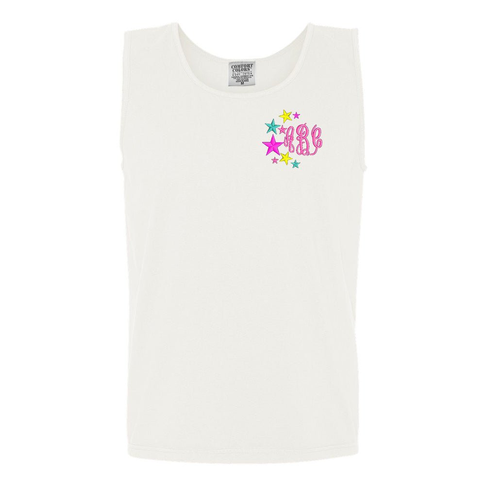 Monogrammed Stars Comfort Colors Tank Top - United Monograms