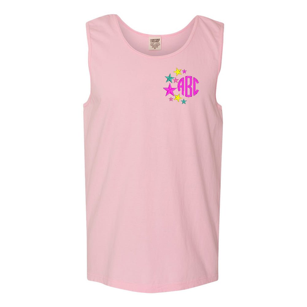 Monogrammed Stars Comfort Colors Tank Top - United Monograms