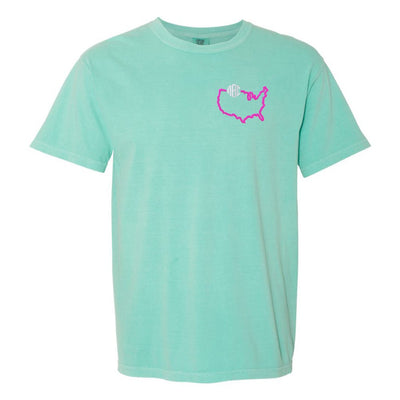Monogrammed State Pride Comfort Colors T-Shirt - United Monograms