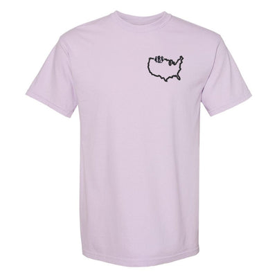 Monogrammed State Pride Comfort Colors T-Shirt - United Monograms