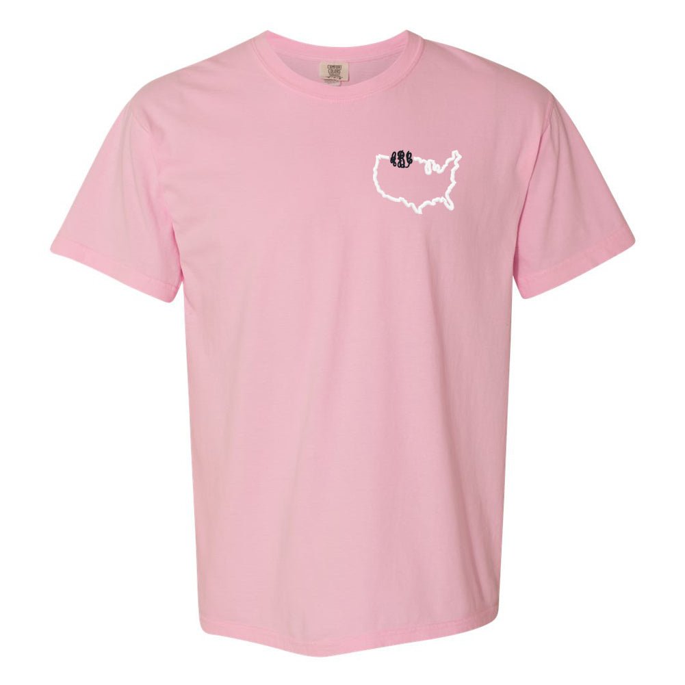Monogrammed State Pride Comfort Colors T-Shirt - United Monograms