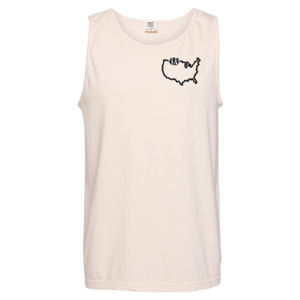 Monogrammed State Pride Comfort Colors Tank - United Monograms