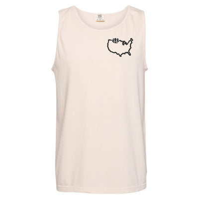 Monogrammed State Pride Comfort Colors Tank - United Monograms