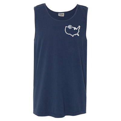 Monogrammed State Pride Comfort Colors Tank - United Monograms